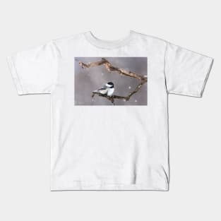 Black-capped Chickadee Kids T-Shirt